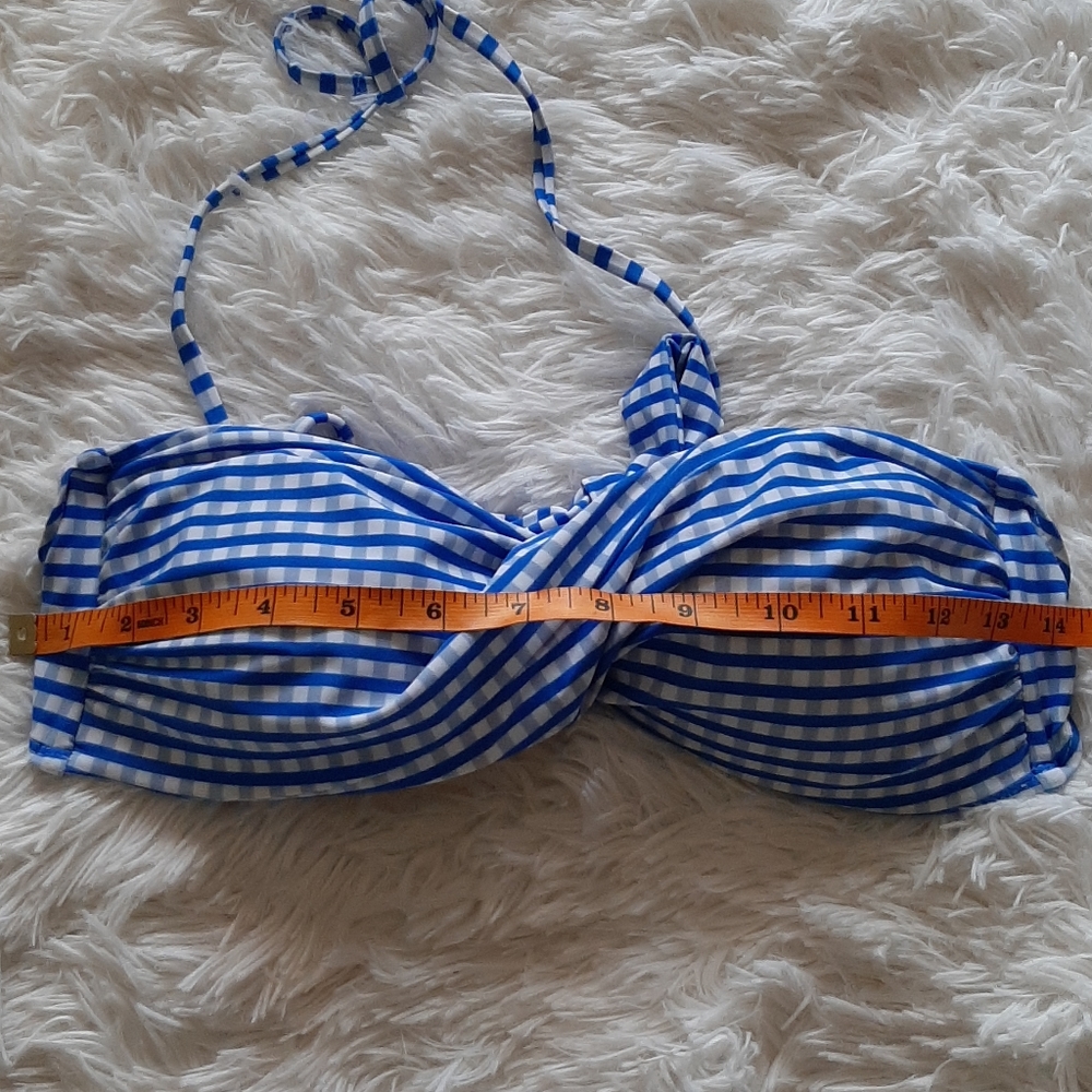 Winki White & Blue Checkered Bikini Top - Picture 7 of 8